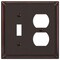 Amerelle Amerelle Imperial Bead Aged Bronze 2 gang Die-Cast Metal Toggle Wall Plate 1 pk 74TDDB - alternate 3